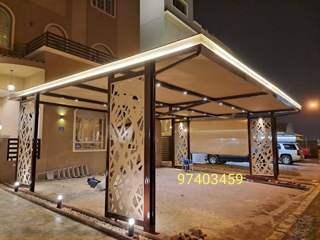 أفضل حداد مظلات في الكويت | تركيب مظلات سيارات خام