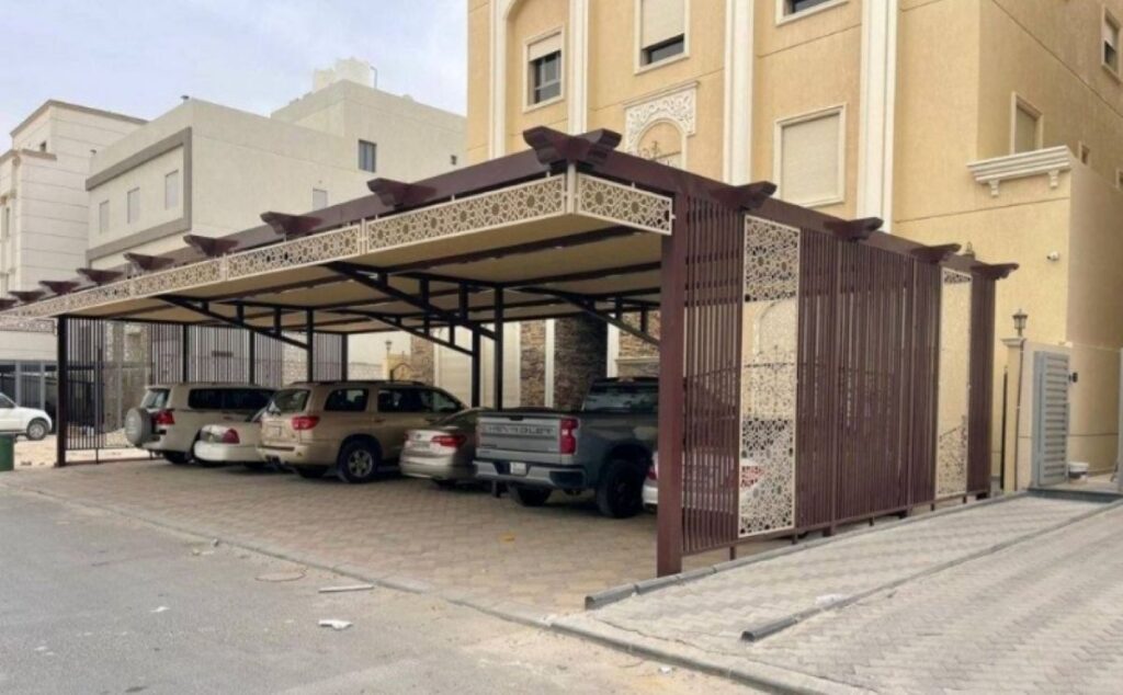 car shade frame installation process